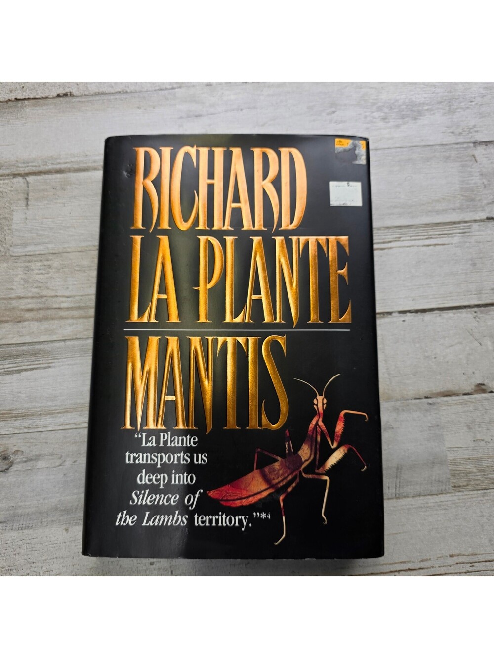 Mantis Richard La Plante 1993 First Edition Hardcover Tor Books Thriller HC DJ